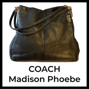 COACH “Madison Phoebe” Leather Shoulder Bag. Pebble Texture. Lovingly used.